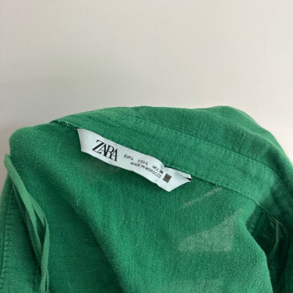 Zara Emerald Button-Down Shirt - Picture 2 of 4